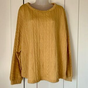 Kori America soft knit tunic soft mustard gold yellow XL